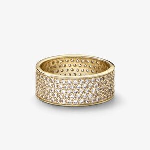 Melinda Maria Gold Pave Ring